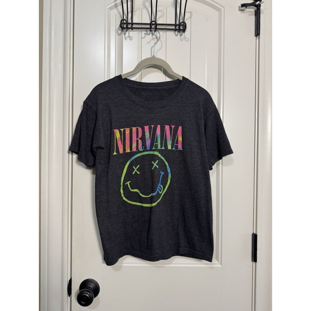 Nirvana Tie Dye T-Shirt Women’s Size Small Crewneck Shirt Kurt Cobain Grunge